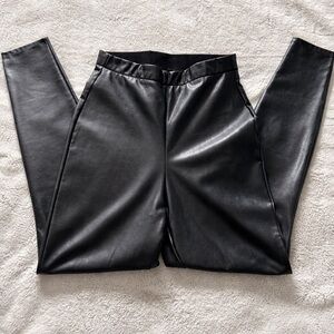 Express Faux Leather Leggings Black Size Medium High-Waist Stretch